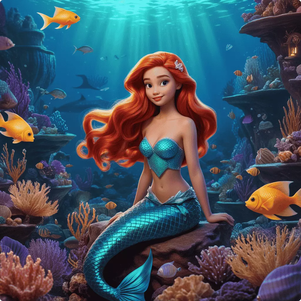 une sirène sous la mer