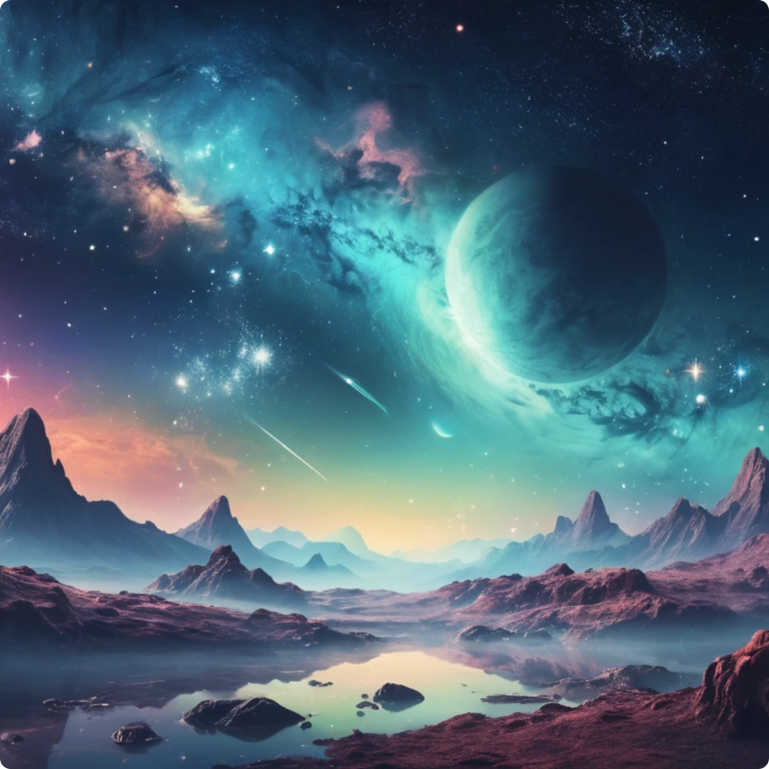 a fantasy computer wallpaper of mountain generated by piclumen ai picture generator