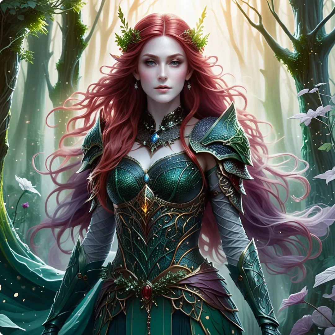 ai picture generator created fantasy art of a female dragon warrior