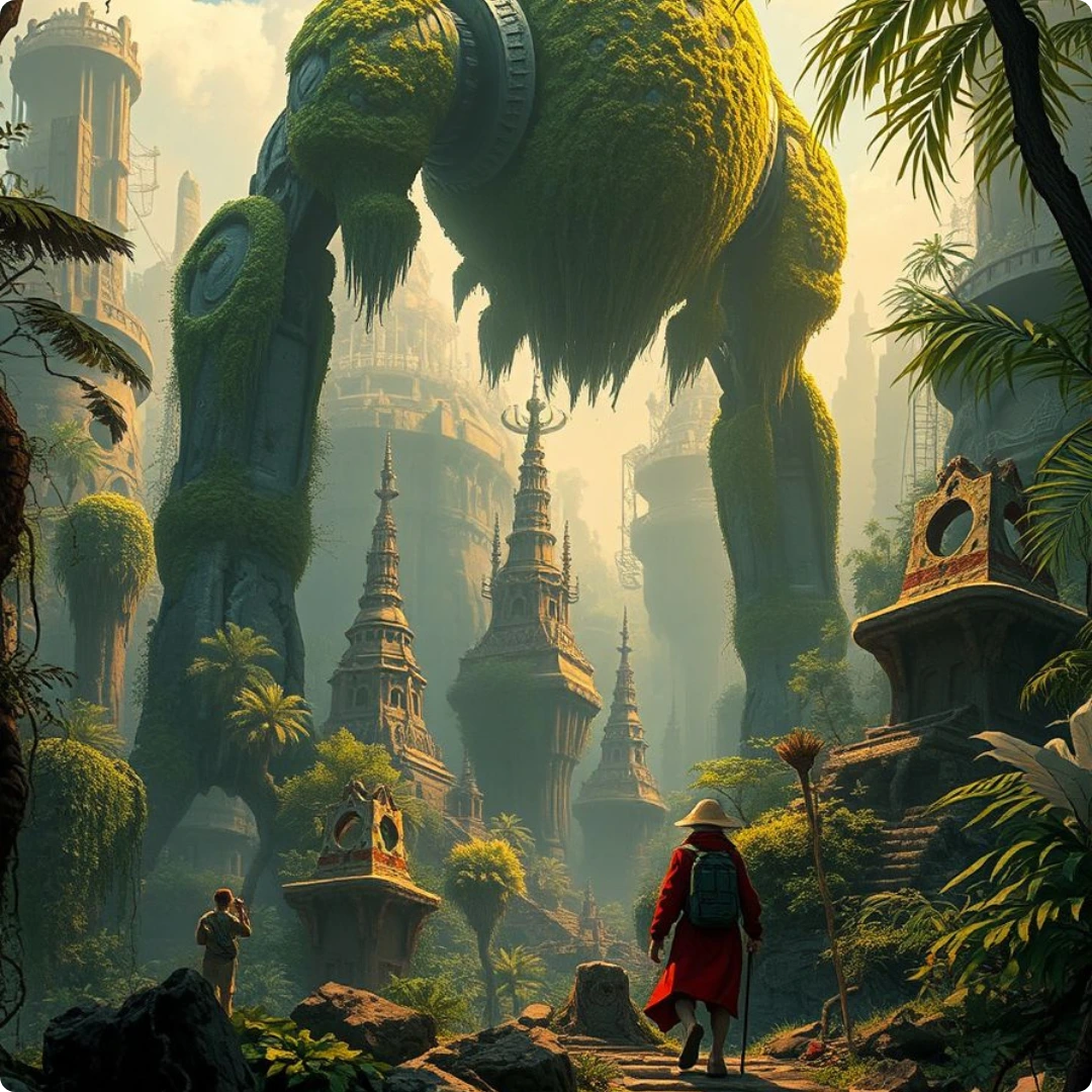 ai picture generator created fantasy art of the lost city