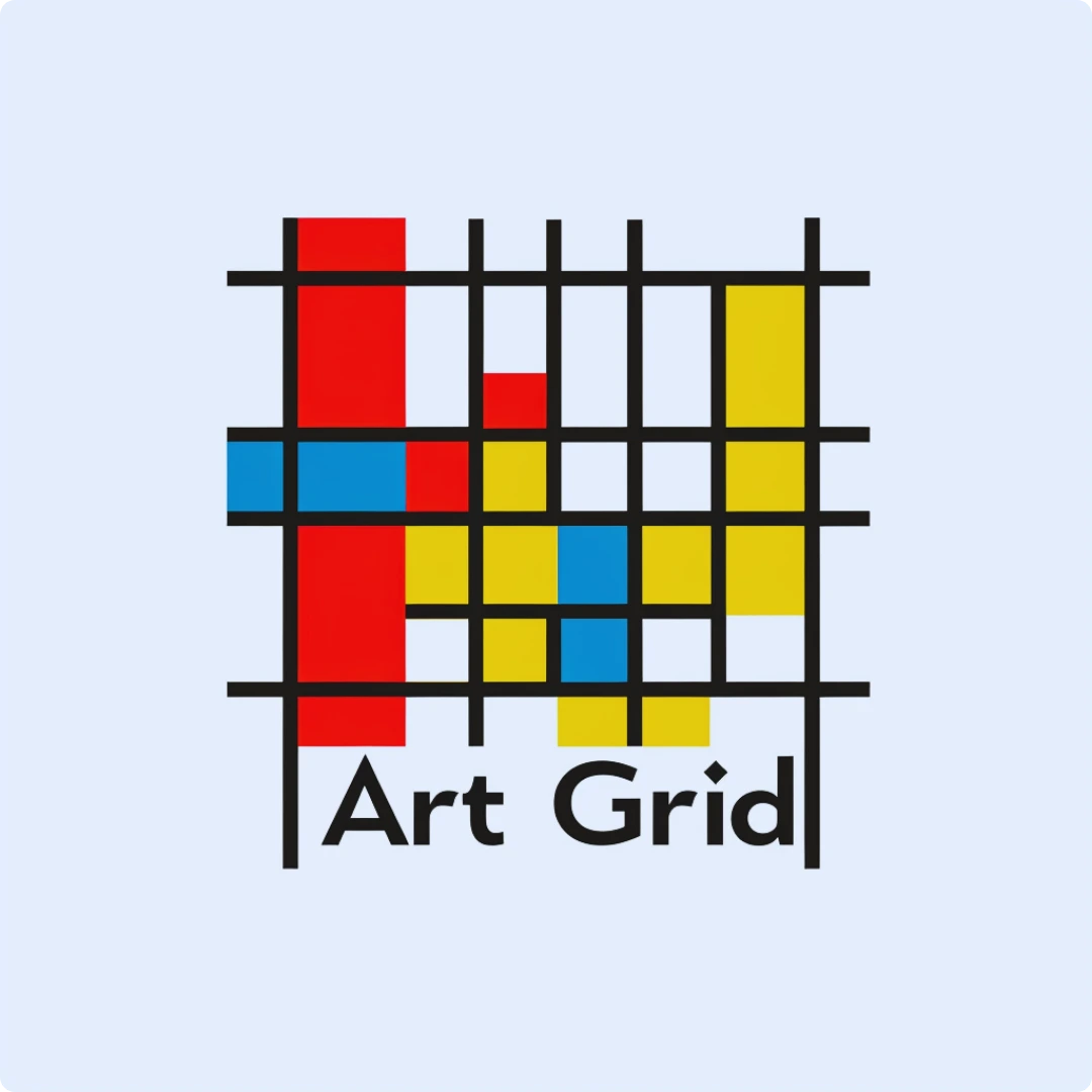 absctract art of line and color squares generated by ai picture generator