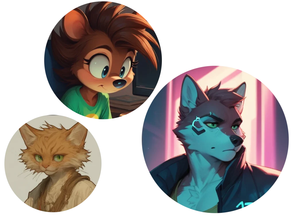 furry pfp maker generated headshots