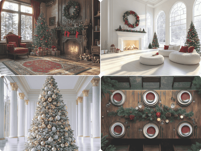 christmas ai image generator - christmas decor mock-up