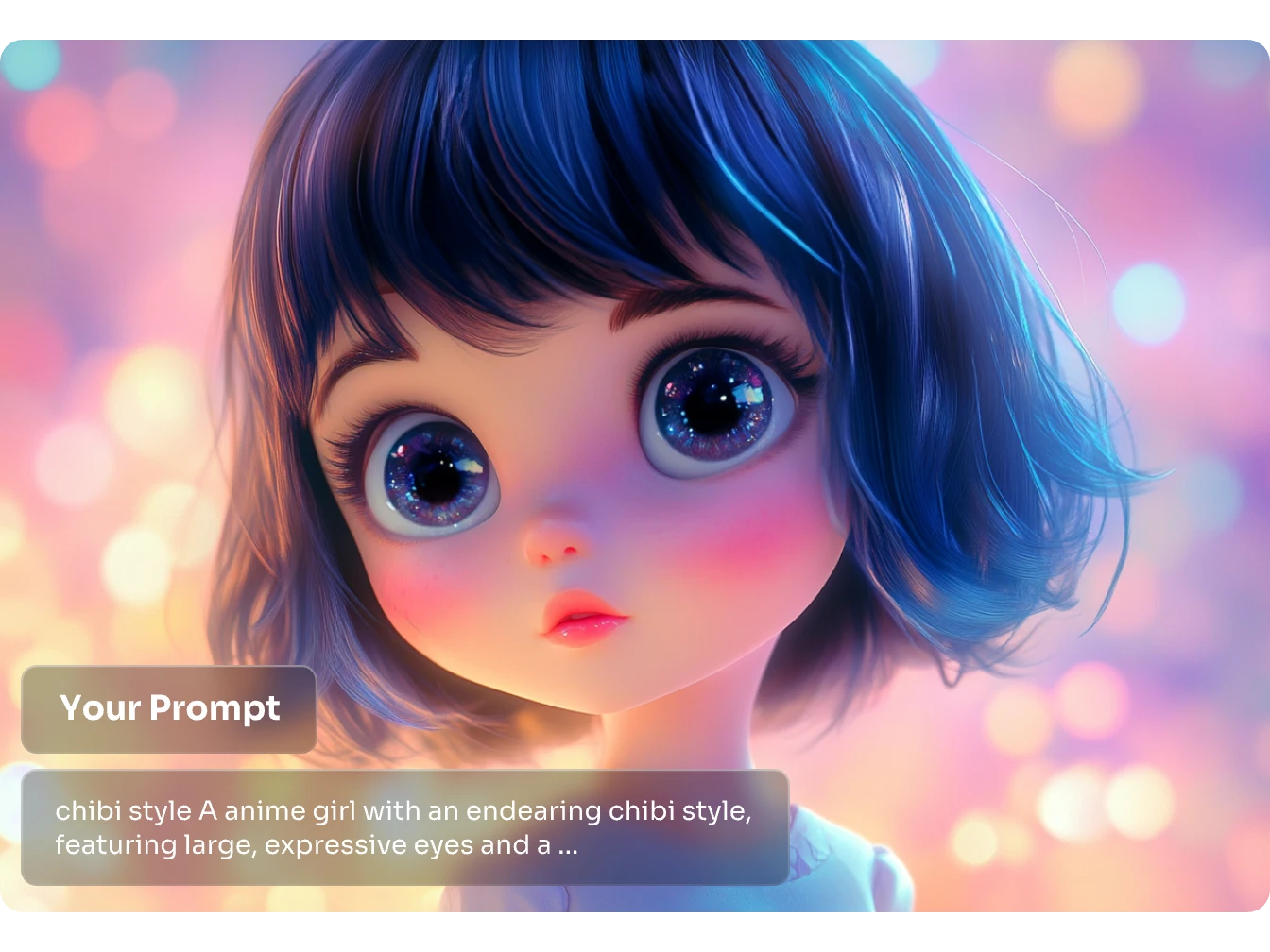 a cute girl chibi character made in aiease chibi maker