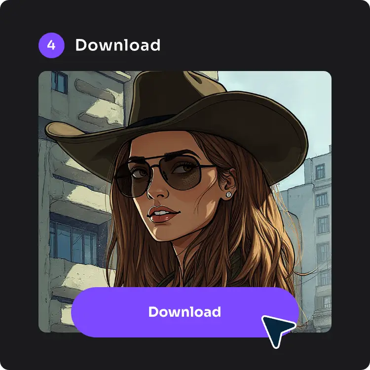 create a comic character with the same pose of your reference image made in piclumen's flux controlnet depth tool