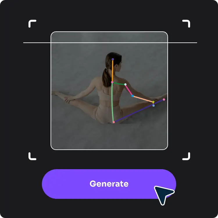 generate a pose of a girl with the splits