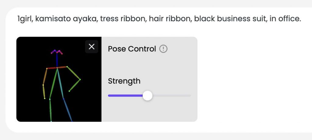 using pose image combine text prompts