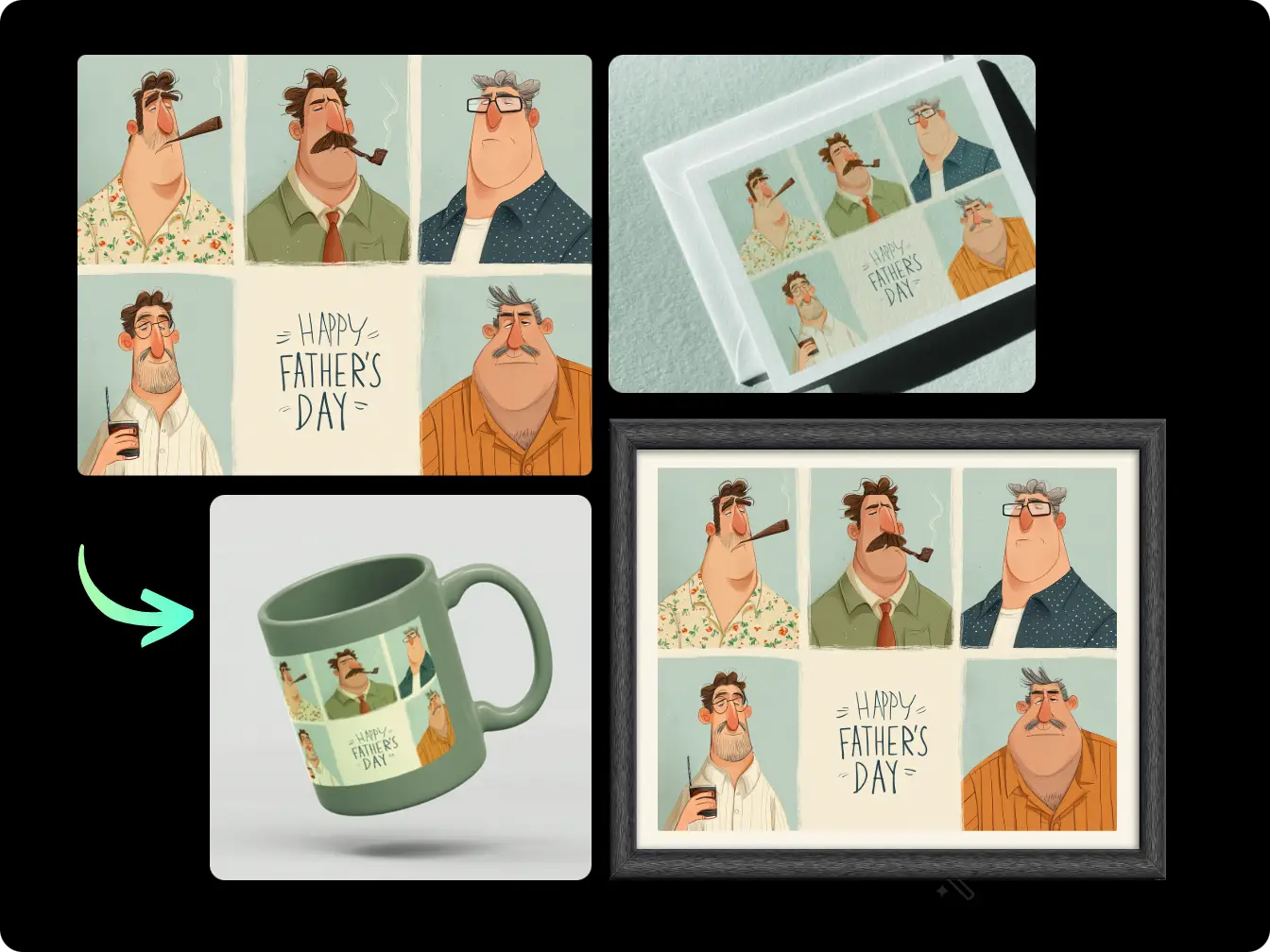 Father's Day gift idea: printing cards on a cup