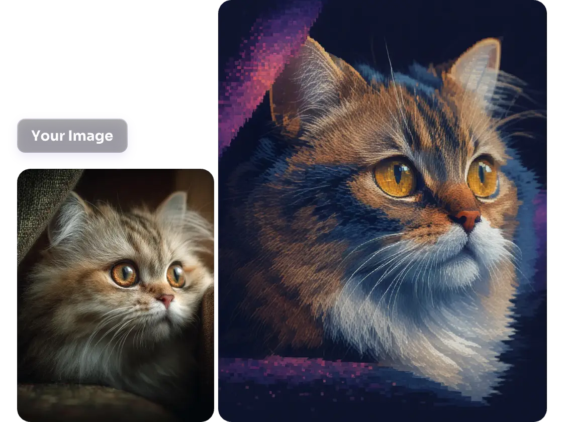 an AI cat portrait picture generated by Piclumen