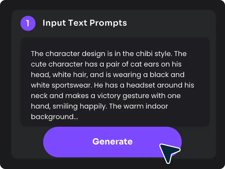 enter your ideas to piclumen vtuber maker