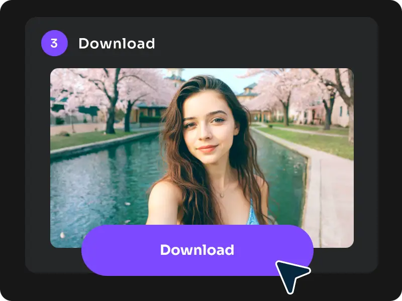 the girl photo with changed background