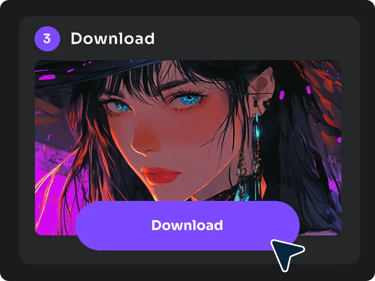 der Download-Schritt bei der Verwendung des Piclumen Anime Upscalers