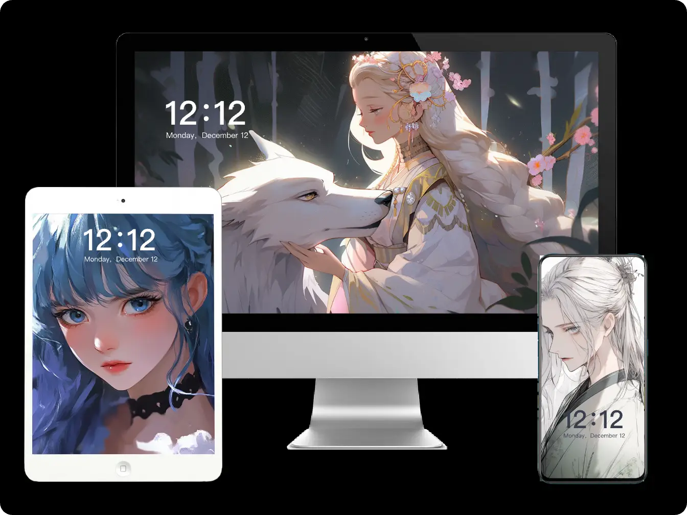 die Auswirkungen der Verwendung von Bildern, die von einem Anime-Upscaler generiert wurden, auf das Hintergrundbild von Telefon, iPad oder Computer