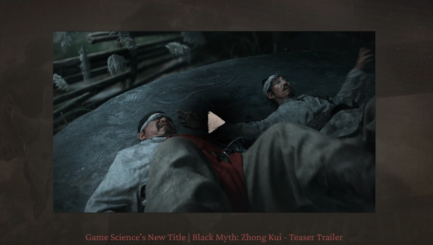 the screenshot of two characters in the teaser trailer for Black Myth: Zhong Kui