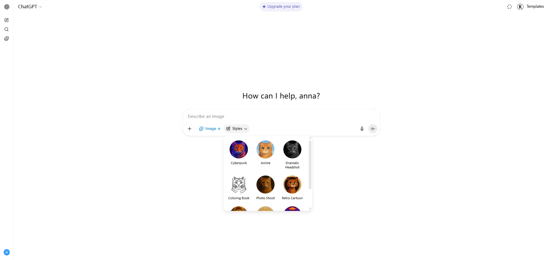 an interface screenshot of chatgpt 4o's image generator
