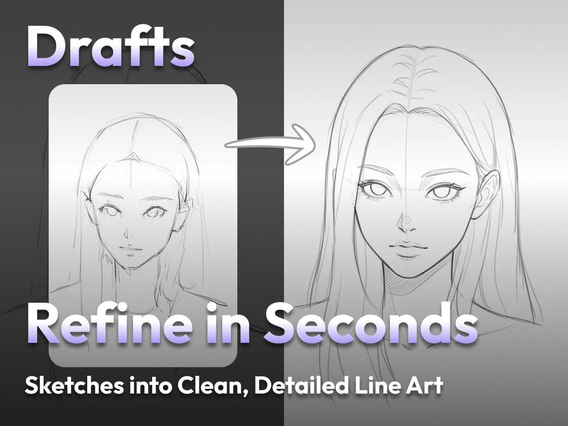 Refine Your Drafts into Clean, Detailed Line Art