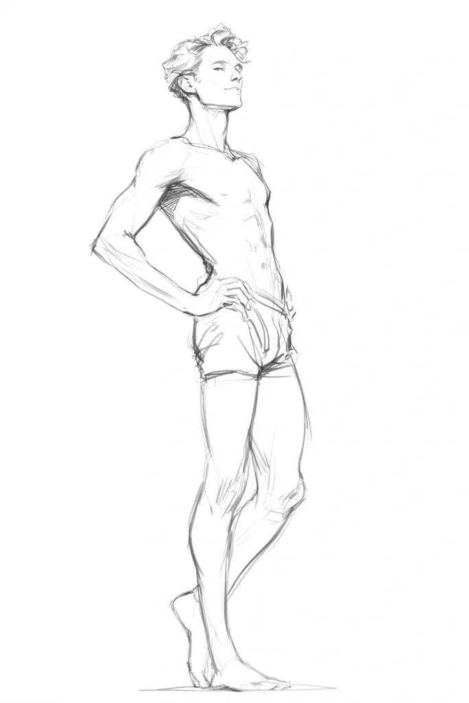 a hand-painted sketch of a man