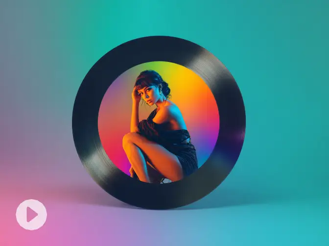 a colorful album video made in piclumen ai video generator