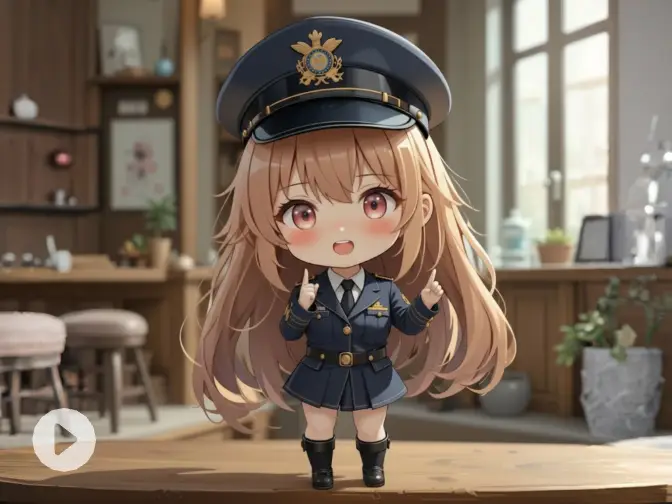 a cute anime vtuber video made in piclumen ai video generator